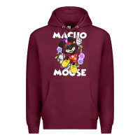 Burgundy macho mouse Premium Hoodie - artisFamous