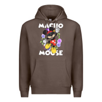 Coffee macho mouse Premium Hoodie - artisFamous