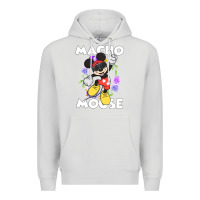Dove Grey macho mouse Premium Hoodie - artisFamous