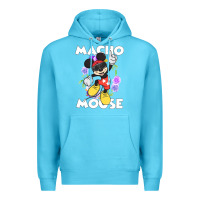 Ocean Blue macho mouse Premium Hoodie - artisFamous