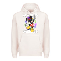 Pale Pink macho mouse Premium Hoodie - artisFamous