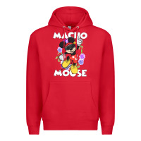 Red macho mouse Premium Hoodie - artisFamous