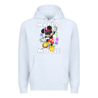 White macho mouse Premium Hoodie - artisFamous