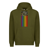 Army Green rainbow lightsaber Premium Hoodie - artisFamous