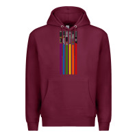 Burgundy rainbow lightsaber Premium Hoodie - artisFamous