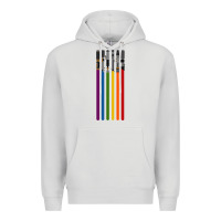Dove Grey rainbow lightsaber Premium Hoodie - artisFamous