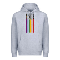 Heather Grey rainbow lightsaber Premium Hoodie - artisFamous