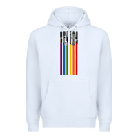 White rainbow lightsaber Premium Hoodie - artisFamous