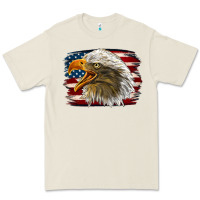 Bone Western American Flag Eagle Premium Tee - LillyAllenDesigns