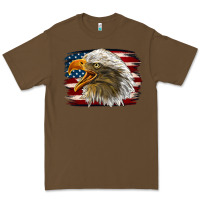 Cacao Western American Flag Eagle Premium Tee - LillyAllenDesigns