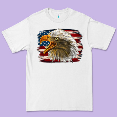 Western American Flag Eagle Premium Tee Designed By Lillyallendesigns