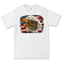 White Western American Flag Eagle Premium Tee - LillyAllenDesigns