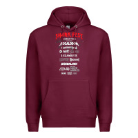 Burgundy shark fest Premium Hoodie - artisFamous