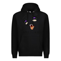 Black ahegao face girl Premium Hoodie - artisFamous