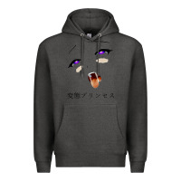 Charcoal Heather ahegao face girl Premium Hoodie - artisFamous