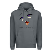 Rock ahegao face girl Premium Hoodie - artisFamous