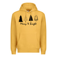 Mustard merry and bright Premium Hoodie - artisFamous
