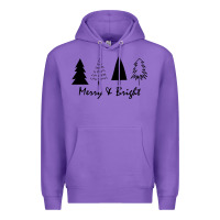 Purple merry and bright Premium Hoodie - artisFamous