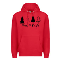 Red merry and bright Premium Hoodie - artisFamous
