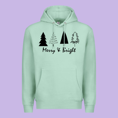Merry And Bright Premium Hoodie Designed By Artisfamous