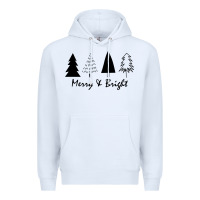 White merry and bright Premium Hoodie - artisFamous
