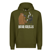 Army Green Bear Grills Grylls Premium Hoodie - artisFamous