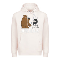 Pale Pink Bear Grills Grylls Premium Hoodie - artisFamous