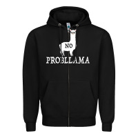 Black No Problama Zipper Hoodie - Bettercallsaul