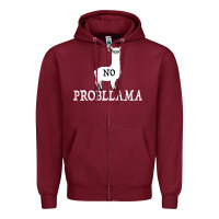 Burgundy No Problama Zipper Hoodie - Bettercallsaul