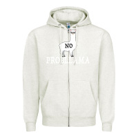 Oatmeal Heather No Problama Zipper Hoodie - Bettercallsaul