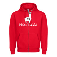 Red No Problama Zipper Hoodie - Bettercallsaul