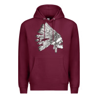 Burgundy american indian Premium Hoodie - artisFamous