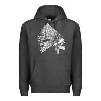 Charcoal Heather american indian Premium Hoodie - artisFamous