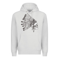 Dove Grey american indian Premium Hoodie - artisFamous