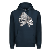 Navy american indian Premium Hoodie - artisFamous