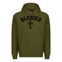 Army Green blessed christian christianity Premium Hoodie - artisFamous