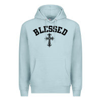 Blue Mist blessed christian christianity Premium Hoodie - artisFamous
