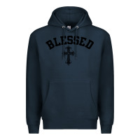 Navy blessed christian christianity Premium Hoodie - artisFamous