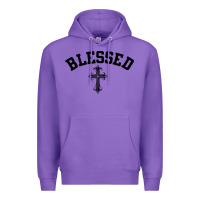 Purple blessed christian christianity Premium Hoodie - artisFamous