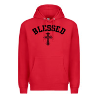 Red blessed christian christianity Premium Hoodie - artisFamous