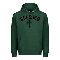 Sports Green blessed christian christianity Premium Hoodie - artisFamous