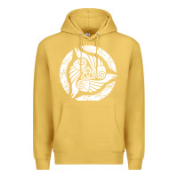 Antique Gold celtic trinity knot crow spiritual mandala Premium Hoodie - artisFamous