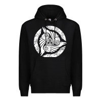 Black celtic trinity knot crow spiritual mandala Premium Hoodie - artisFamous