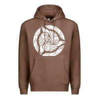 Chestnut celtic trinity knot crow spiritual mandala Premium Hoodie - artisFamous