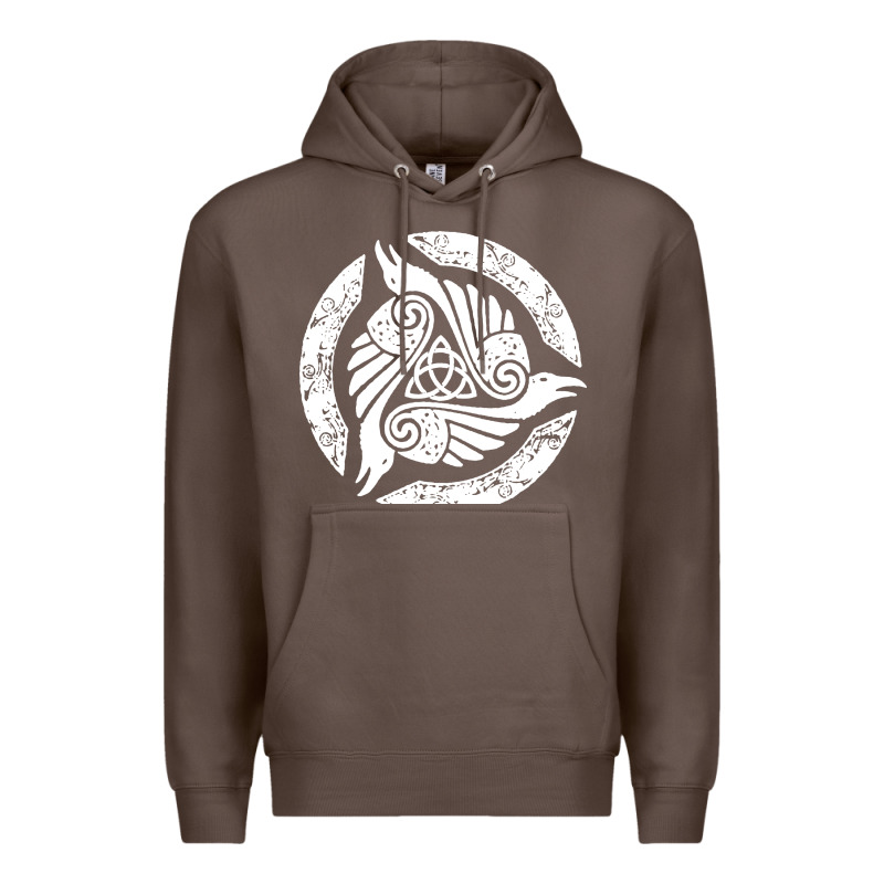 Celtic Trinity Knot Crow Spiritual Mandala Premium Hoodie by artisFamous | Teevron