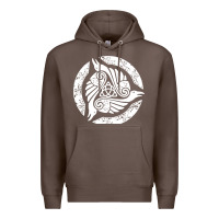 Coffee celtic trinity knot crow spiritual mandala Premium Hoodie - artisFamous