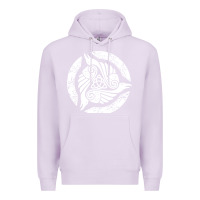Lilac celtic trinity knot crow spiritual mandala Premium Hoodie - artisFamous