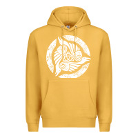 Mustard celtic trinity knot crow spiritual mandala Premium Hoodie - artisFamous