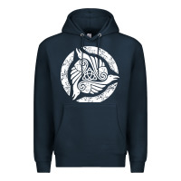 Navy celtic trinity knot crow spiritual mandala Premium Hoodie - artisFamous