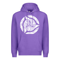 Purple celtic trinity knot crow spiritual mandala Premium Hoodie - artisFamous